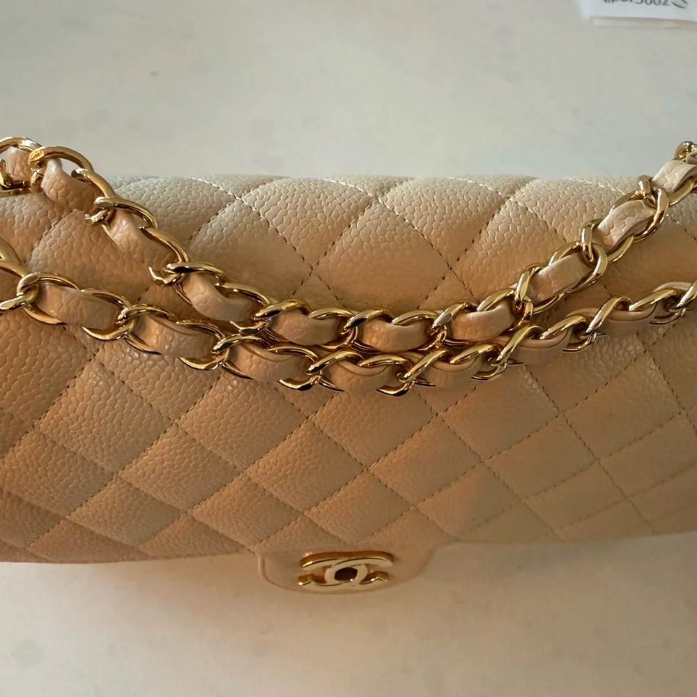 Chanel Beige Clair Medium Double Flap
